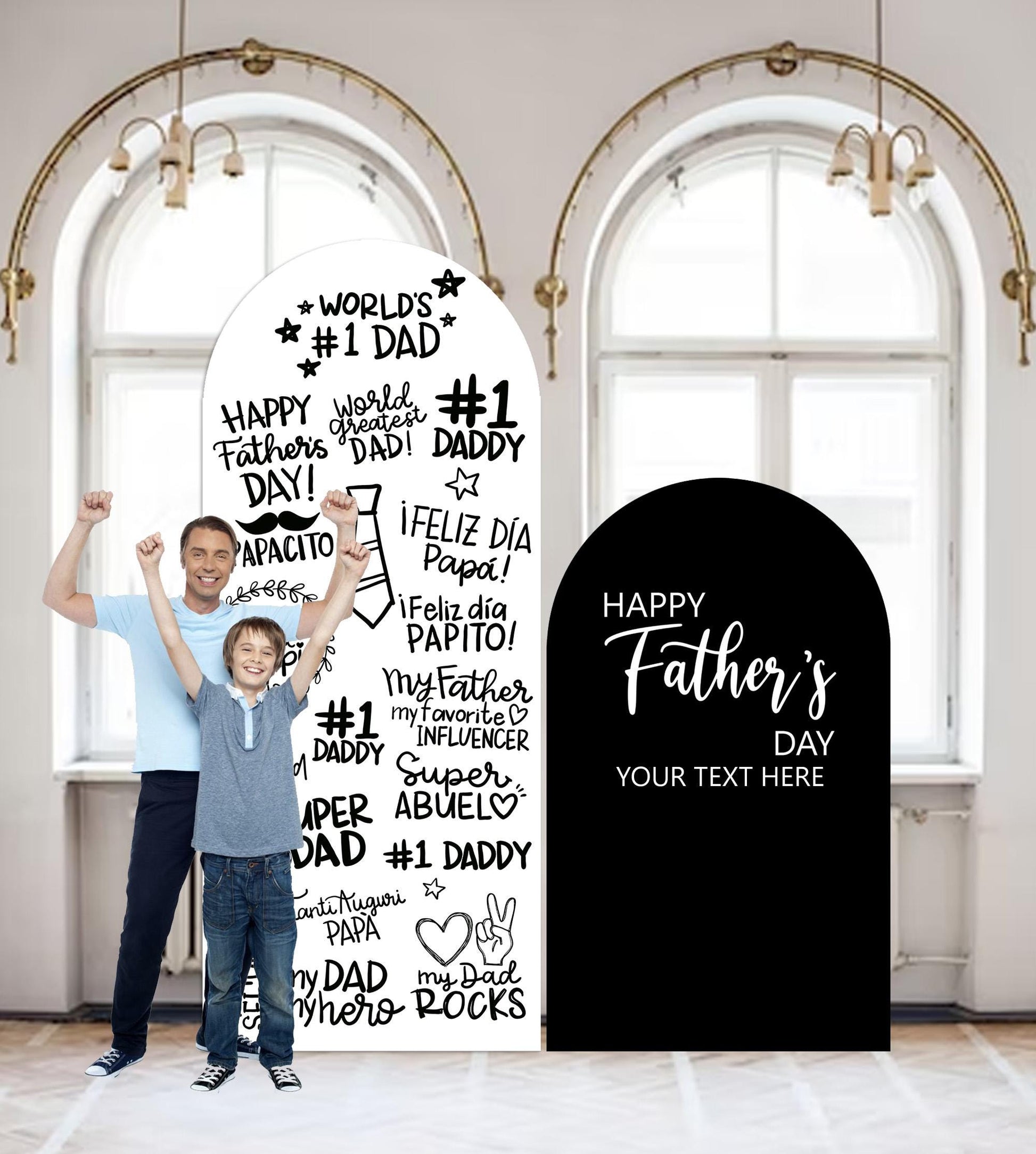 Custom 'Rad Like Dad' Father's Day Backdrop Sign