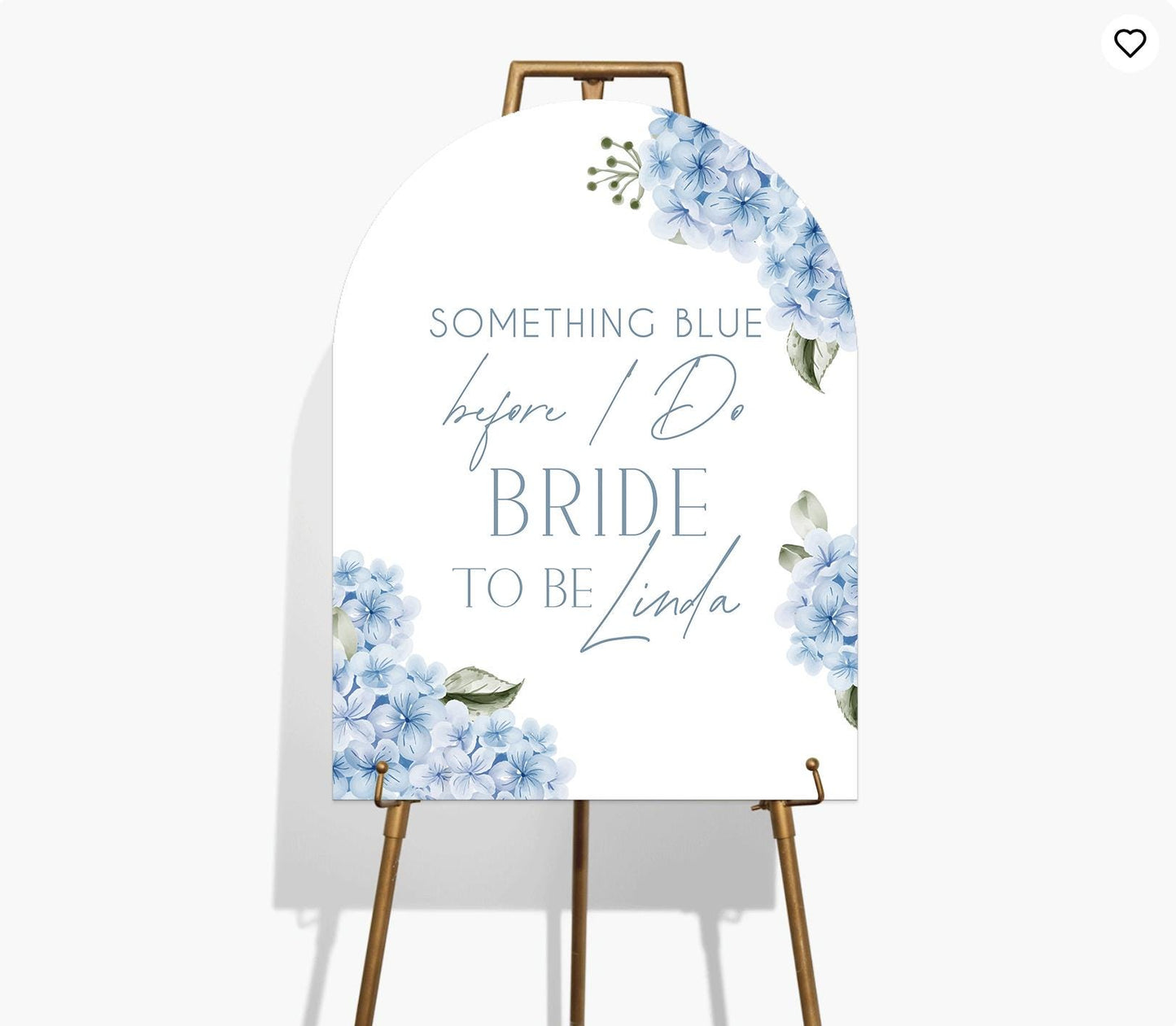 Bride to Be Wine Label, Something Blue Hydrangeas, Personalized Champagne Sticker