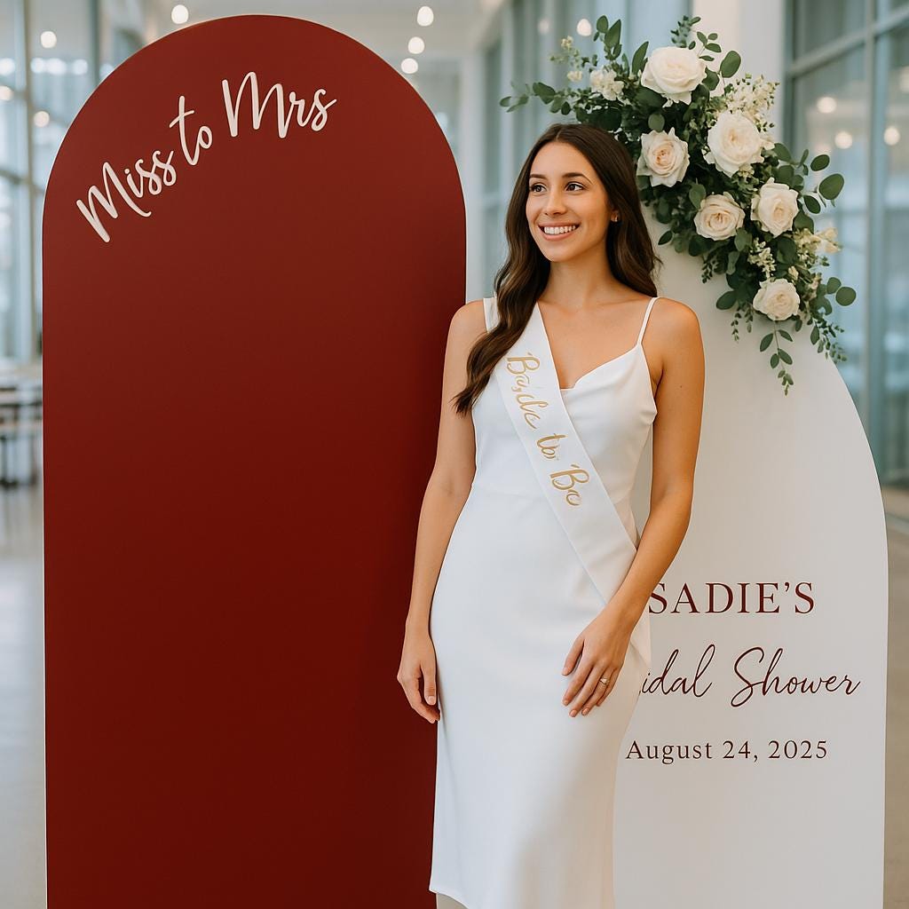 Customizable Bridal Shower Backdrop Arch, Foam Panel Decor