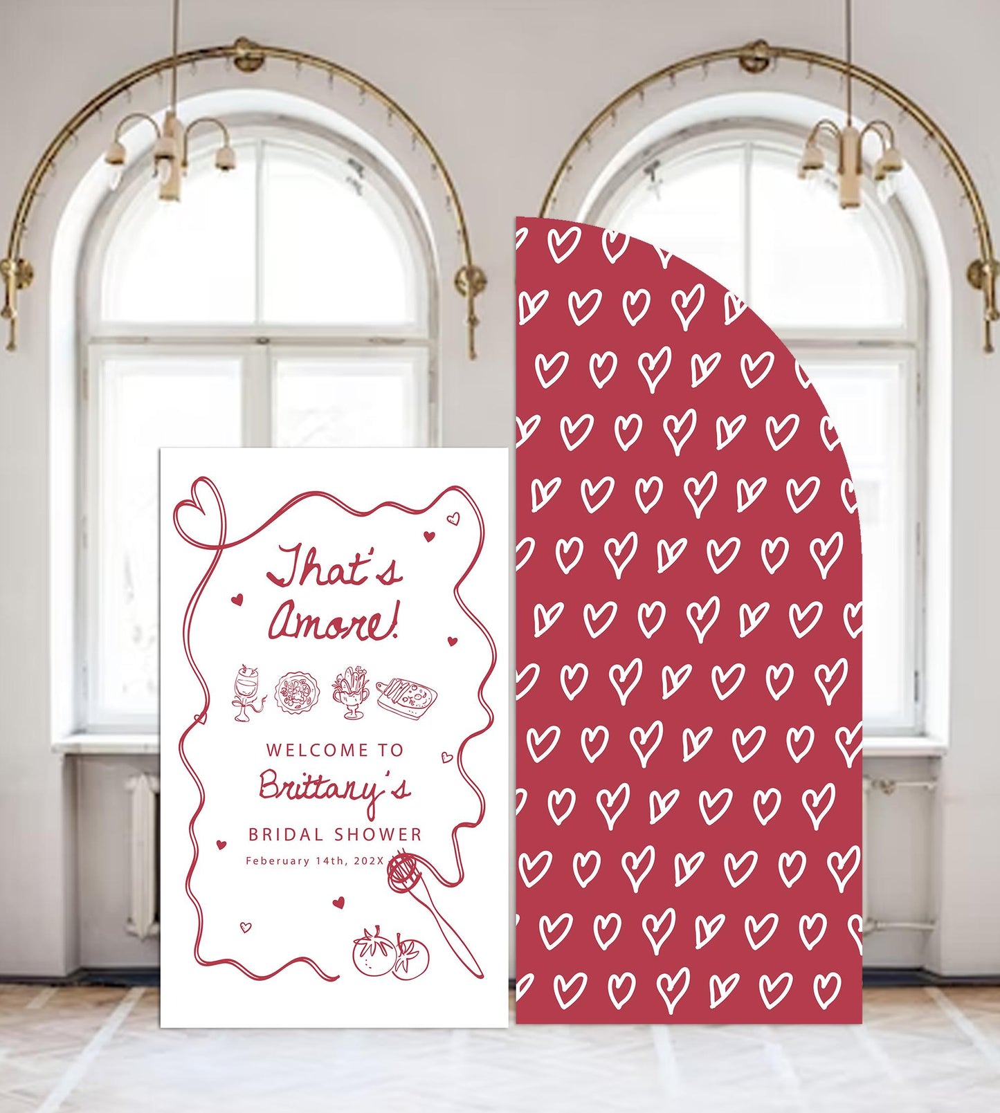 That’s Amore Bridal Shower Sign Welcome Sign Seating Chart matching Sign,Valentine’s Day Bridal Shower Decor Italian Love Theme Red Hearts