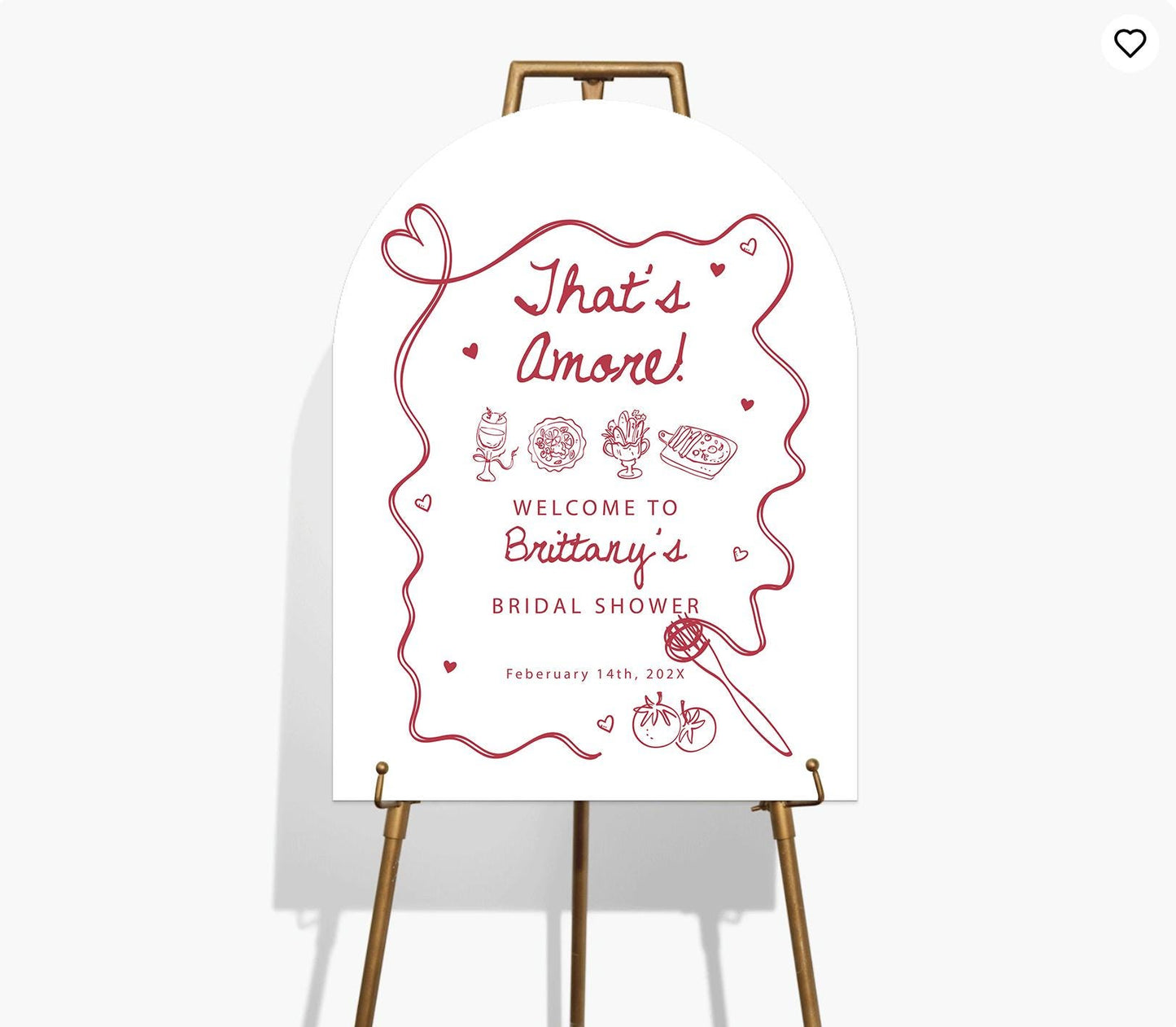 That’s Amore theme Menu Cards | Valentine’s Day Party Menu | Italian Love Theme Menu | Red Heart Event Menu