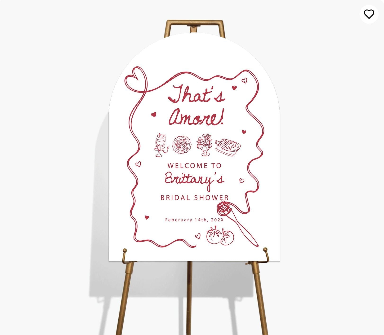 That’s Amore theme Menu Cards | Valentine’s Day Party Menu | Italian Love Theme Menu | Red Heart Event Menu