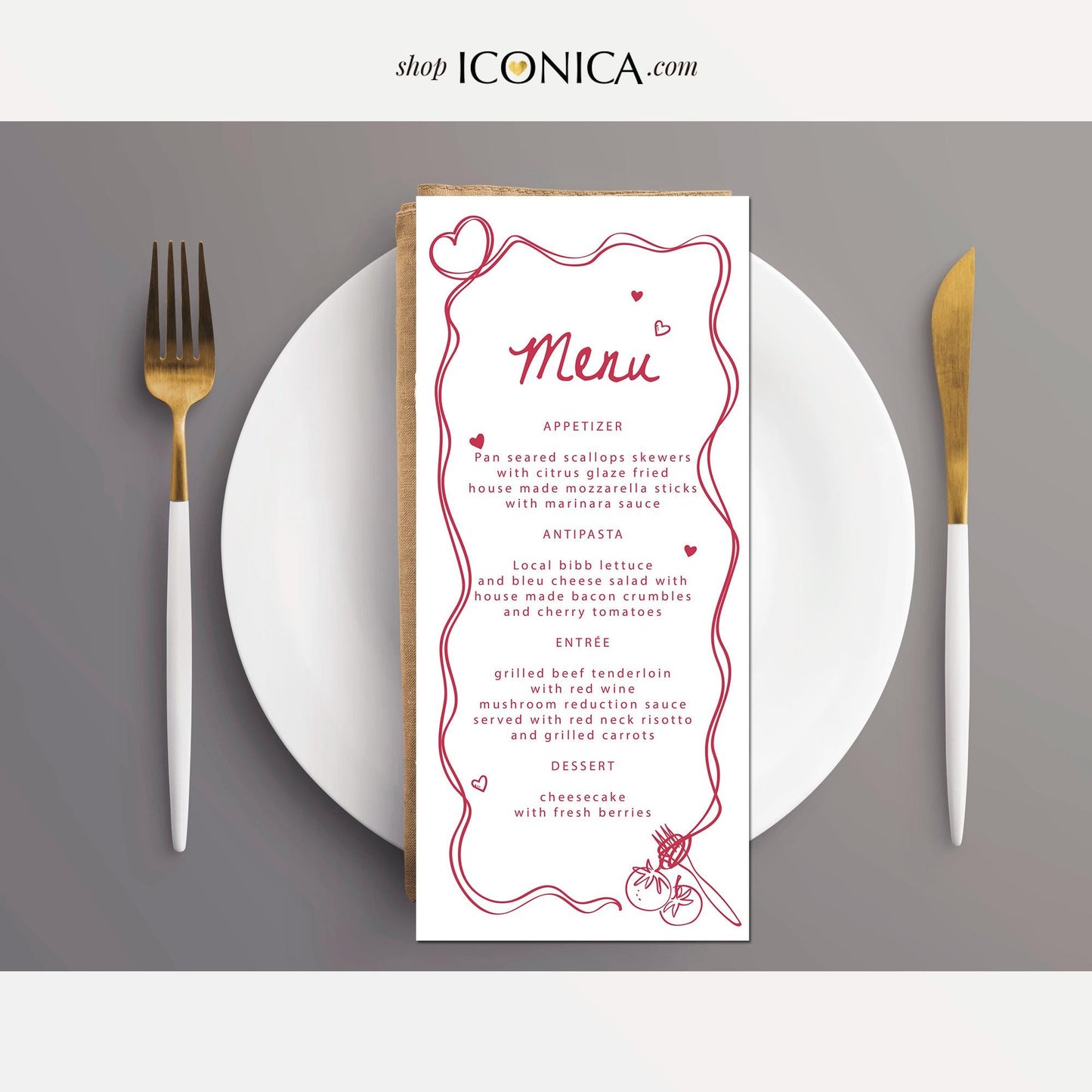 That’s Amore Menu Cards | Valentine’s Day Italian Party (Digital Download)