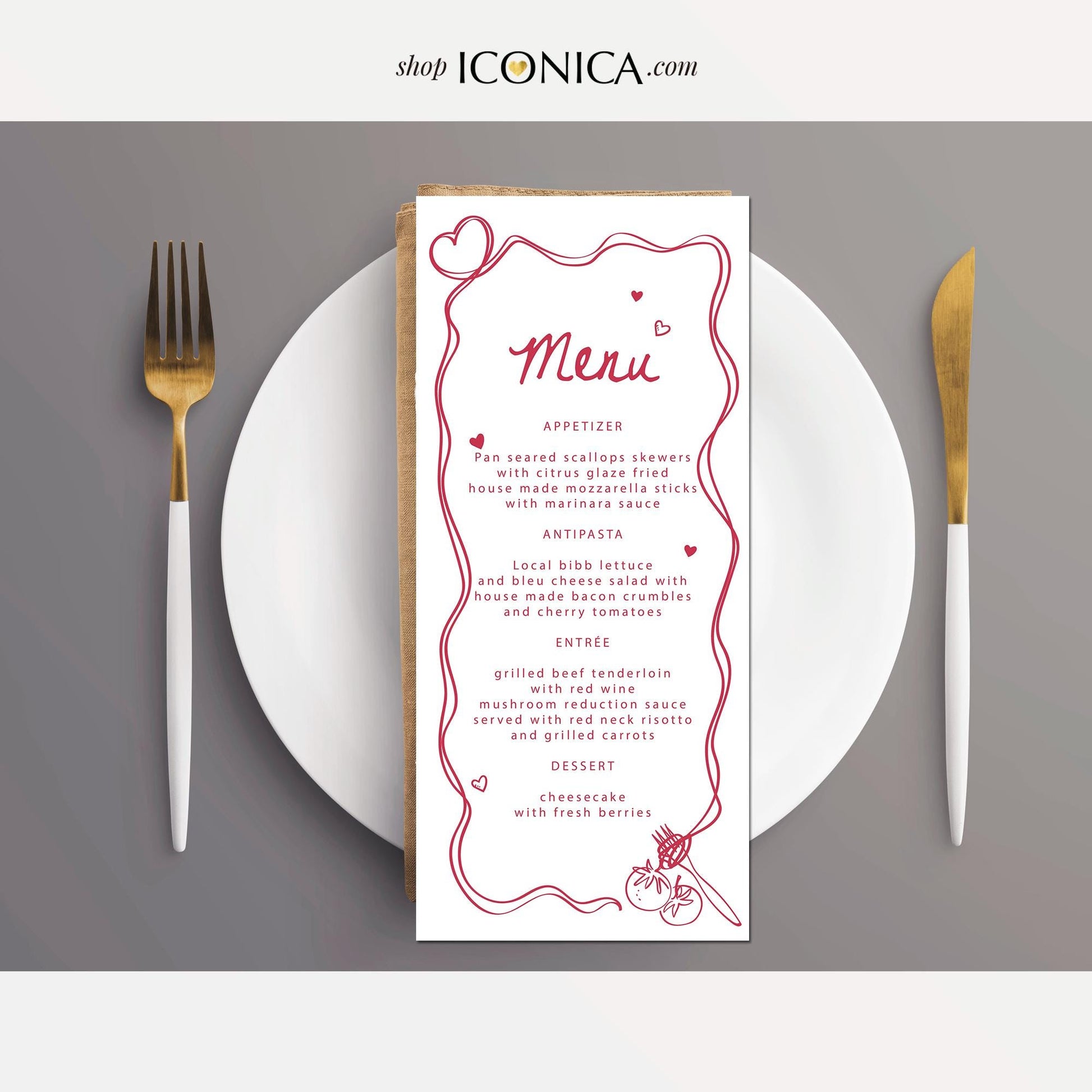 That’s Amore Menu Cards | Valentine’s Day Italian Party (Digital Download)