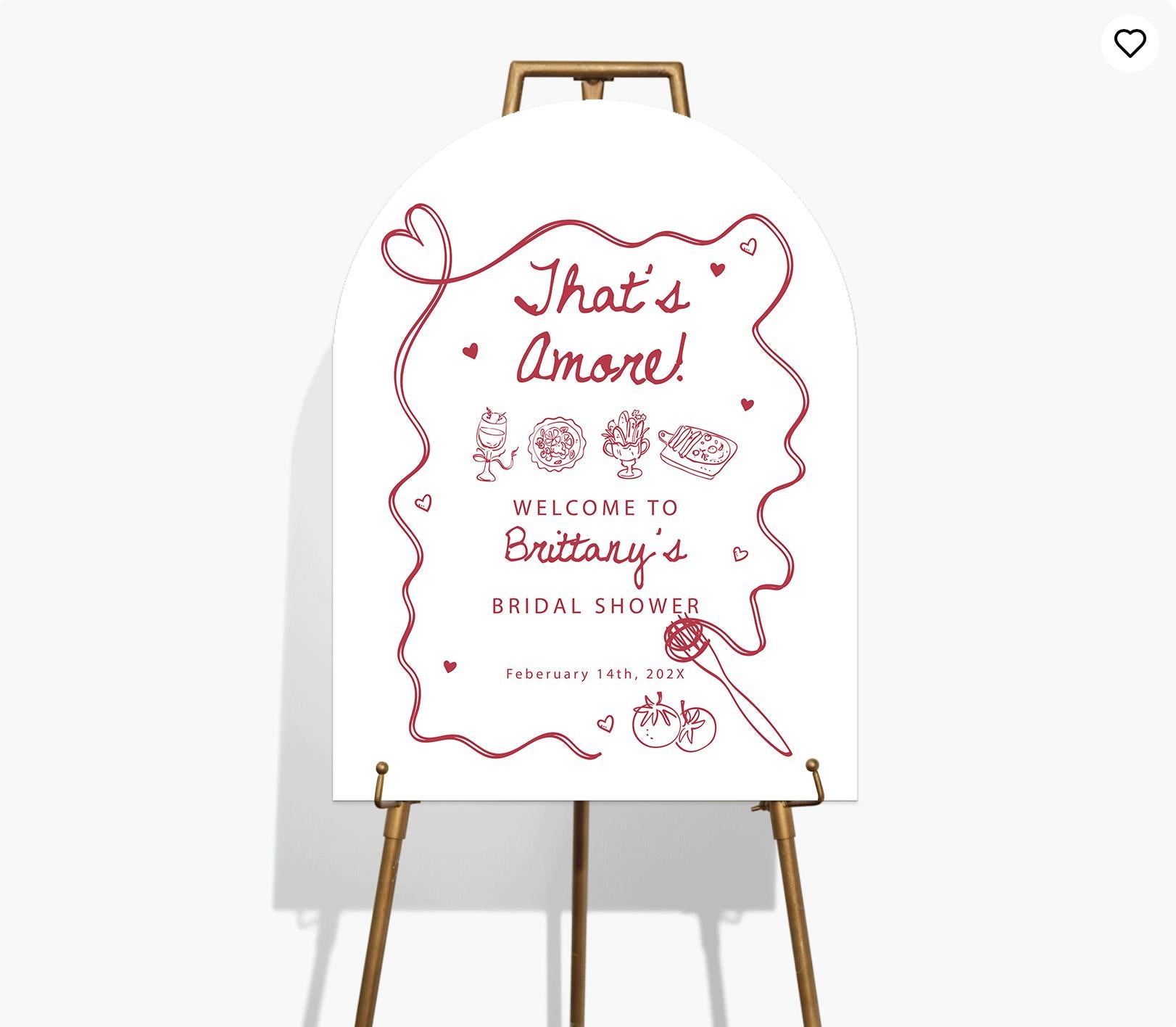 That’s Amore Favor Labels | Italian Love Theme Water Bottle Labels | Italian Bridal Amore Wrappers