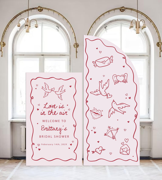 Valentine's Bridal Shower Welcome Sign, Love Theme, Customizable