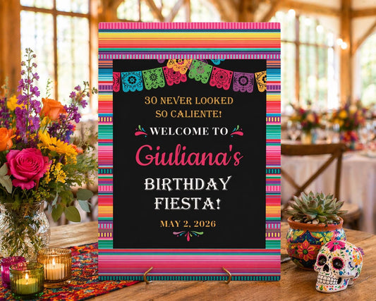 Custom Fiesta Welcome Sign, Cinco de Mayo Fiesta, Any Event