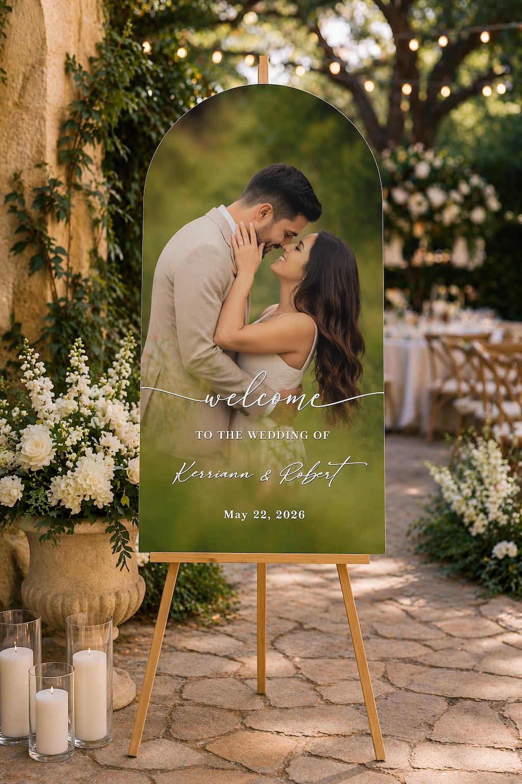 Custom Arch or Rectangular Foam Board Sign, Wedding, Shower, Event Decor