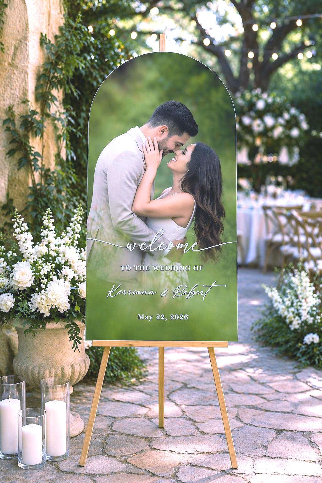 Custom Arch Foam Board Sign or rectangular sign, Wedding, Shower, Event Decor