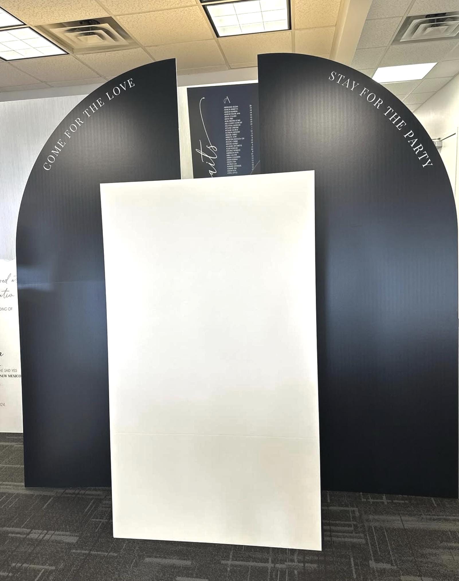 Large Foam Wedding Sign, Arch or Rectangle, Custom Printed