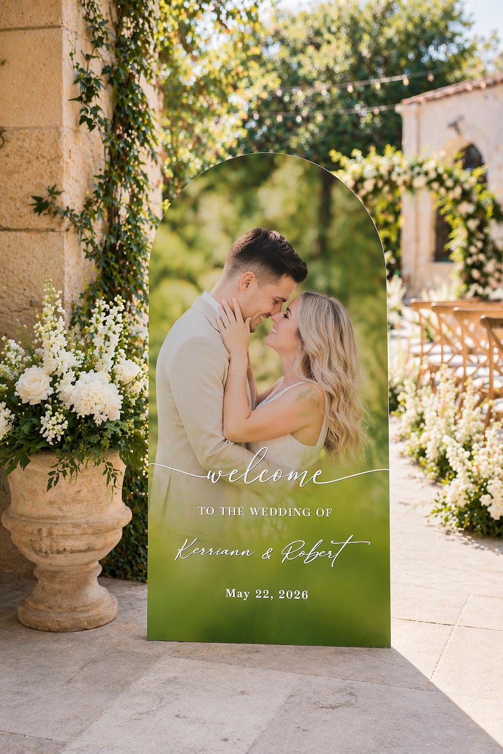 Custom Arch Foam Board Sign or rectangular sign, Wedding, Shower, Event Decor