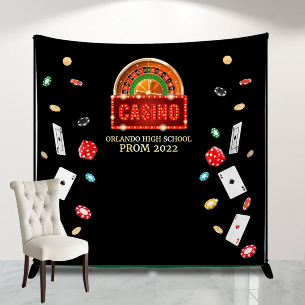 Casino Backdrop Graduation Party Personalized, Casino theme Prom party decorations, Casino Party Decor, Vegas Poker themed Backdrop