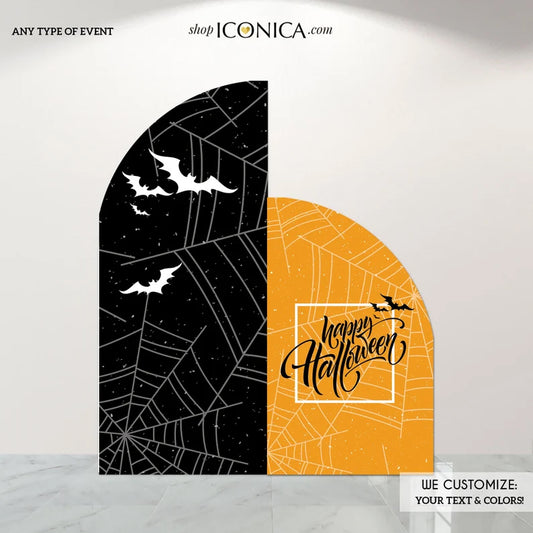 Halloween Decor Arch Backdrop, Halloween Arched Panel with easel Entrance Sign Foam Board Custom text and color Light Weight Indoor use