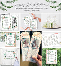 Load image into Gallery viewer, First Communion Welcome Sign Personalized | Greenery Floral Blush Madison Collection First Communion Board, Floral Blush Welcome Sign
