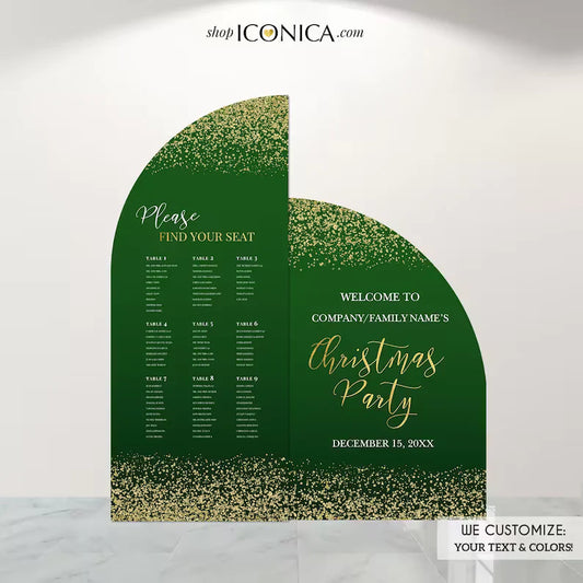 Arch Seating Chart Christmas Party Wedding Arch welcome Sign Custom Entrance Sign with easel Bridal Shower,Engagement Party or any event