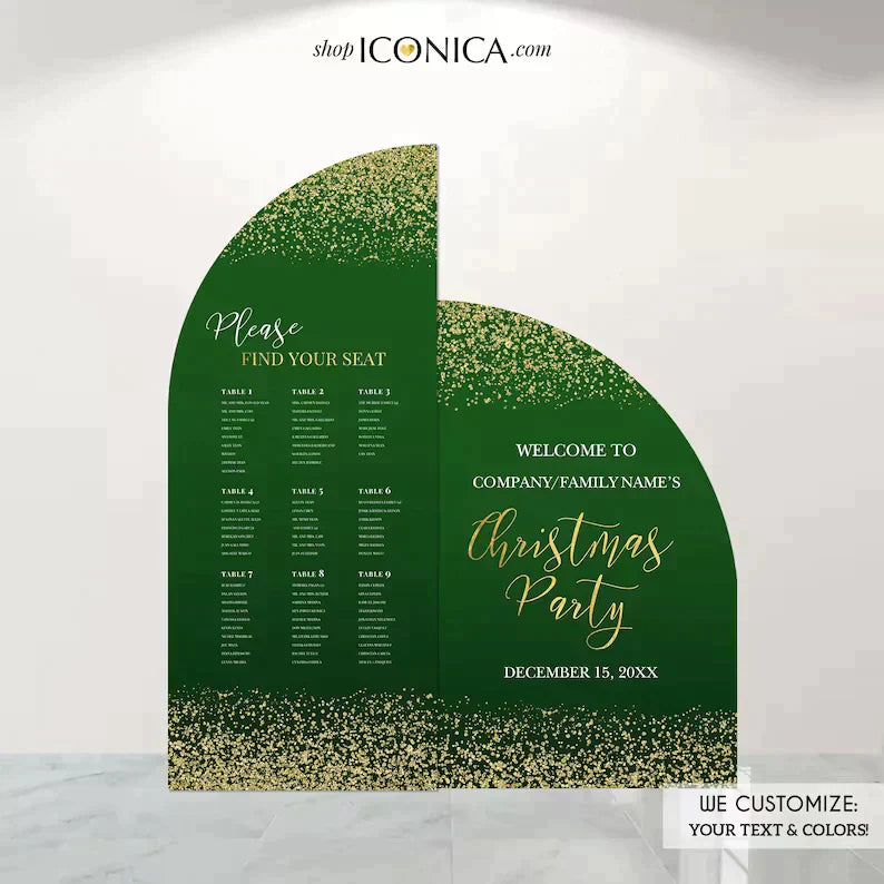 Christmas Holiday Arch Backdrop — Wedding Entrance Sign