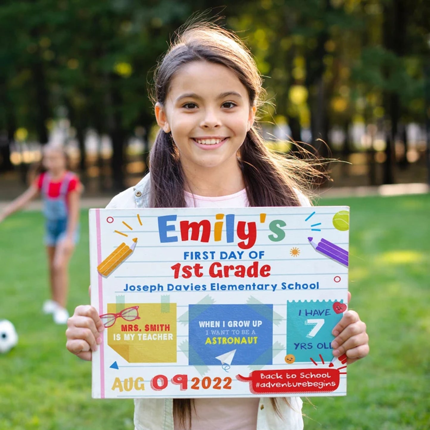 Back To School Sign Personalized ,First Day of School Sign, Kindergarten sign, pre-k sign ,1st Grade Sign, Any Grade