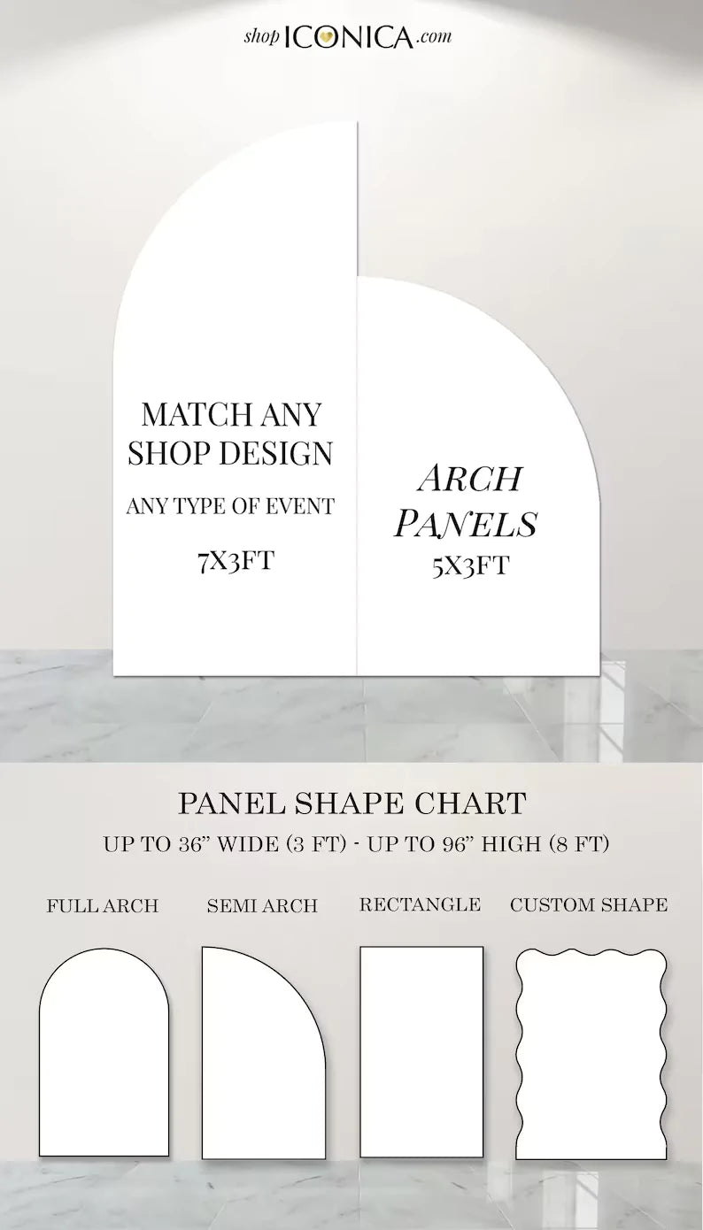 Custom Arch Backdrop & Wedding Seating Chart Sign