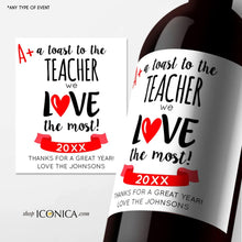 Load image into Gallery viewer, Back to School Teachers Gift Ideas Teacher wine gift,Back to School Gifts Ideas End of Summer Teacher Gift,Teacher Appreciation Gift Idea
