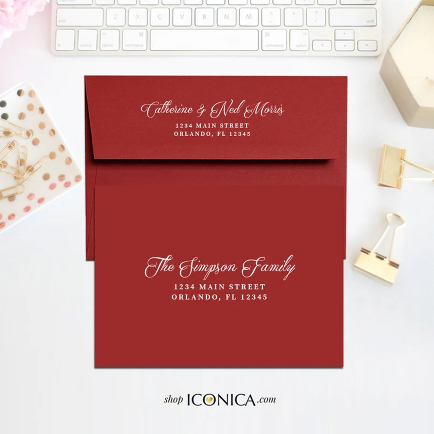 Return and/or Guest Addressing,Envelope Printing,Invitations Add-On,Printed Envelopes,Choose between front and flap printing