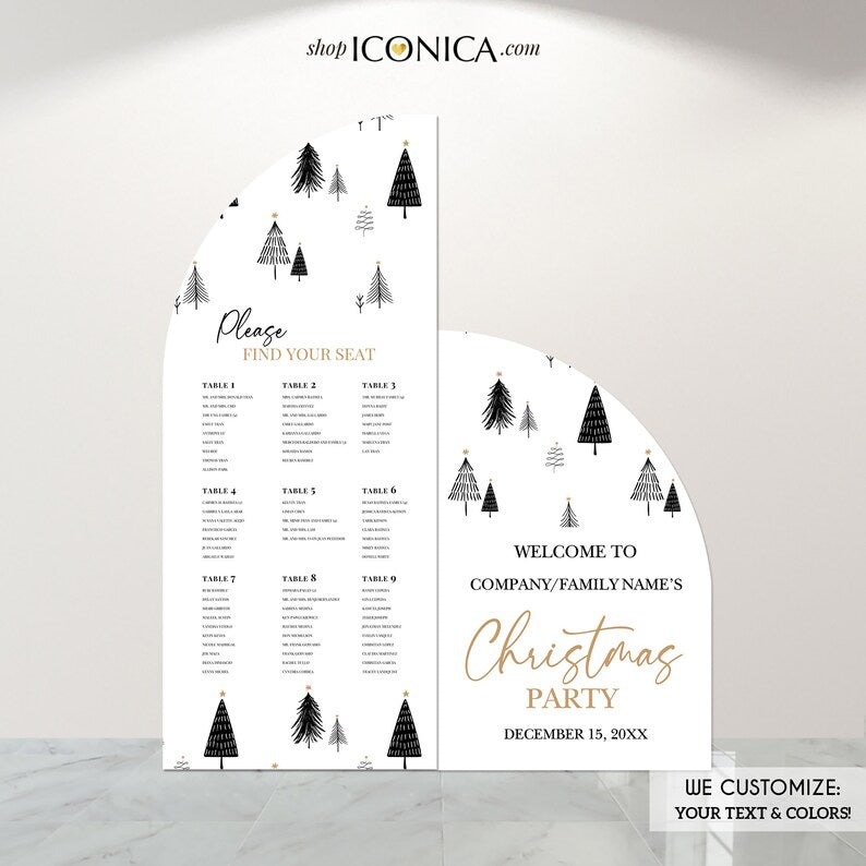 Christmas Party Arch Welcome Sign — Wedding Entrance Display