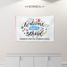 Load image into Gallery viewer, Back to School Sign, First Day of School Banner, First Day of School Photo Props

