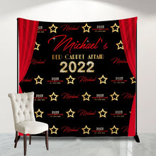 Load image into Gallery viewer, Hollywood Theme party Invitation and Decorations for Graduation, Movie Red Carpet Decorations,Hollywood Sign Banner Cards and Favor tags Set

