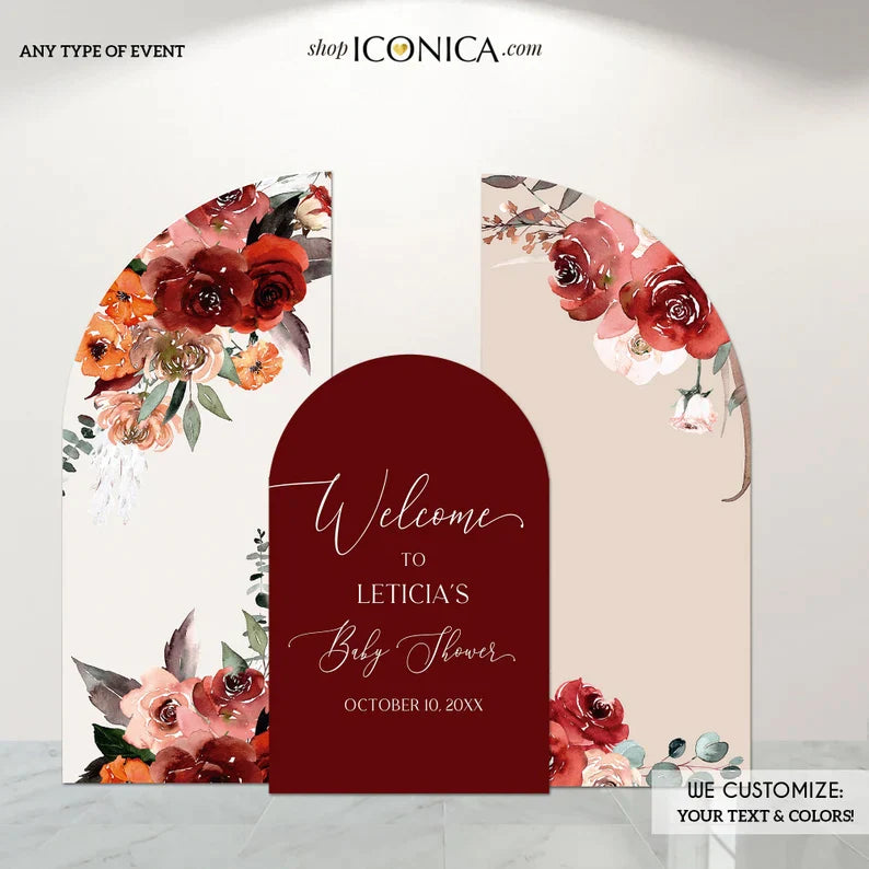 Arch Seating Chart welcome Sign Wedding Baby Shower or Bridal, any type of event, Arched Panel with easel Entrance Sign Foam Board
