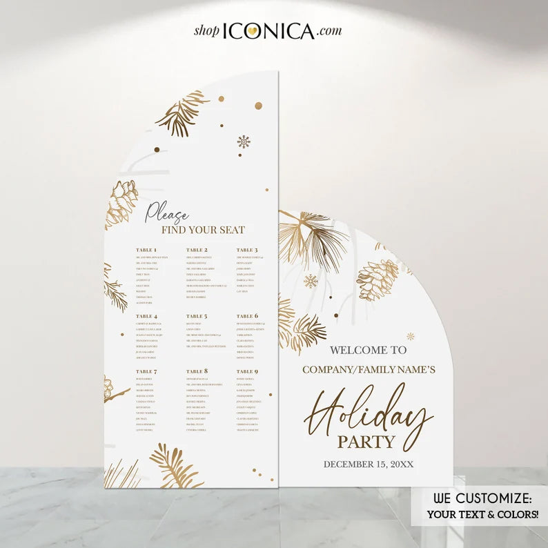 Christmas Party Arch Welcome Sign — Wedding Entrance Display