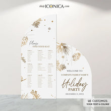 Load image into Gallery viewer, Arch Seating Chart Christmas Party Wedding Arch welcome Sign Custom Entrance Sign with easel Bridal Shower,Engagement Party or any event
