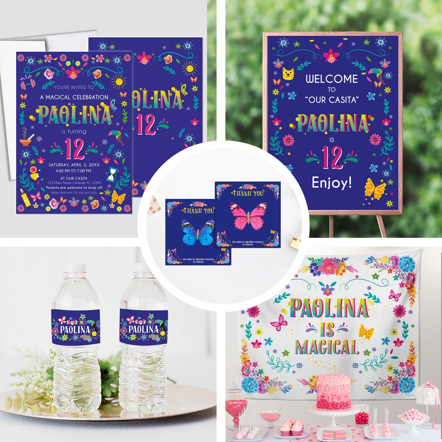 Magical Birthday Bottle Labels with Encanto, Magical Birthday Party