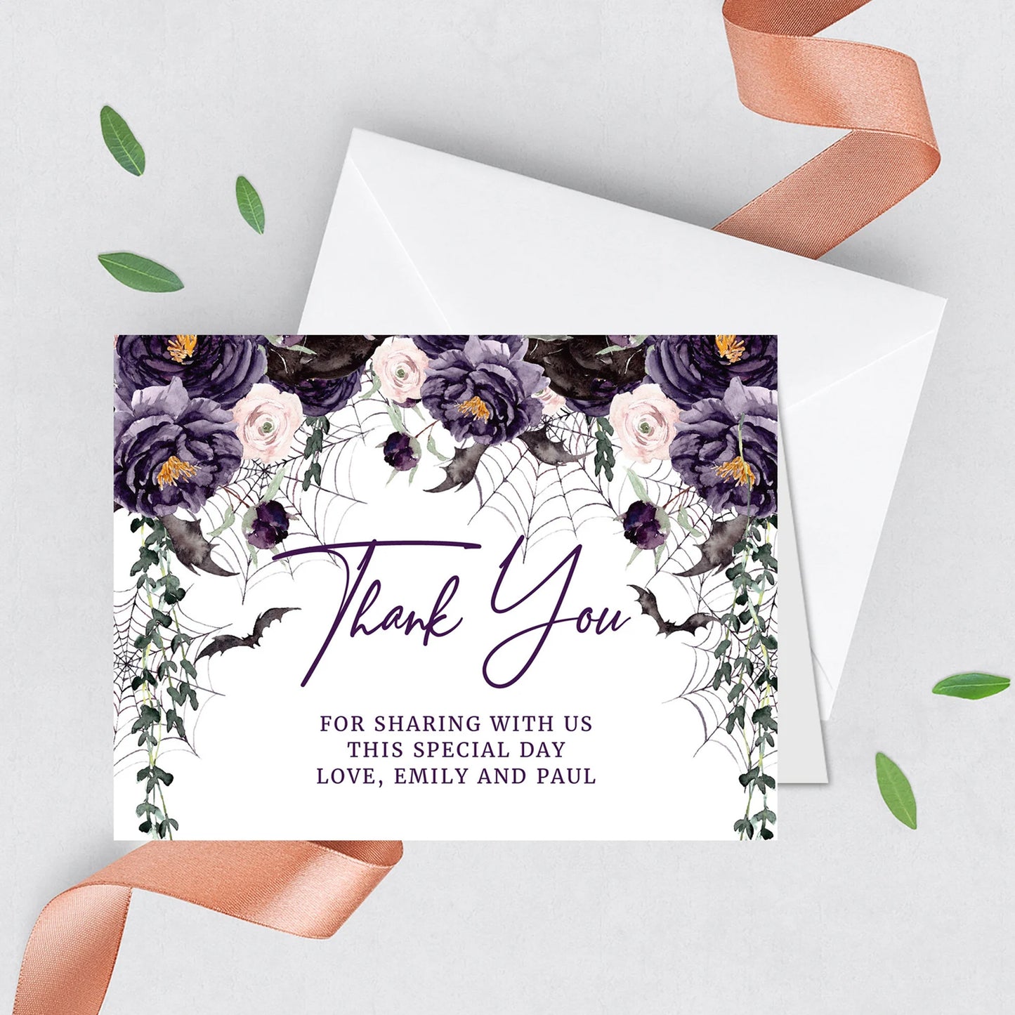 Till Death Do Us Part Gothic Invitation, Halloween Engagement Party Invitations, Halloween Party Cards and Decorations