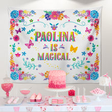 Load image into Gallery viewer, Magical Birthday Backdrop Fabric with Encanto, Magical Birthday Party Kids

