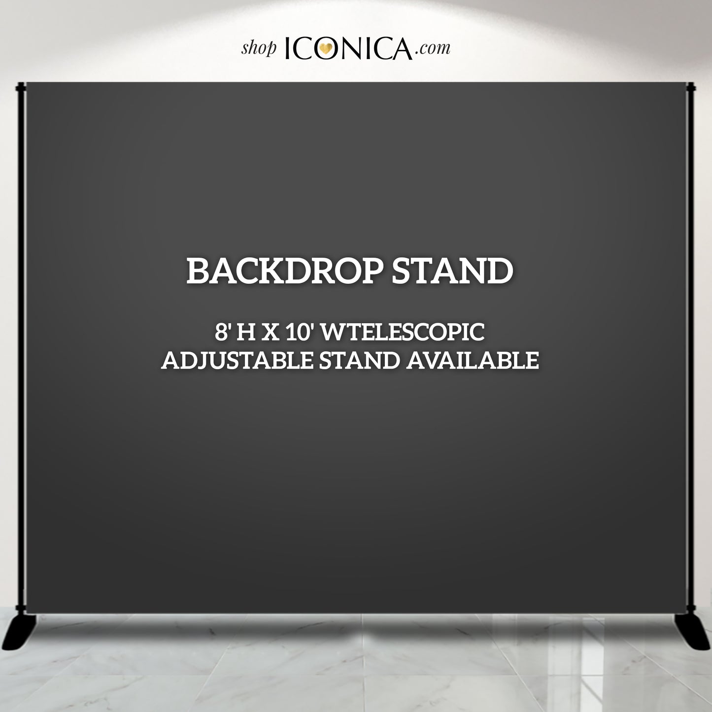 Telescopic Backdrop Stand ADD-ON, Upgrade your Backdrop purchase, 8'x8' or 8'x10' backdrop stand, A la Carte