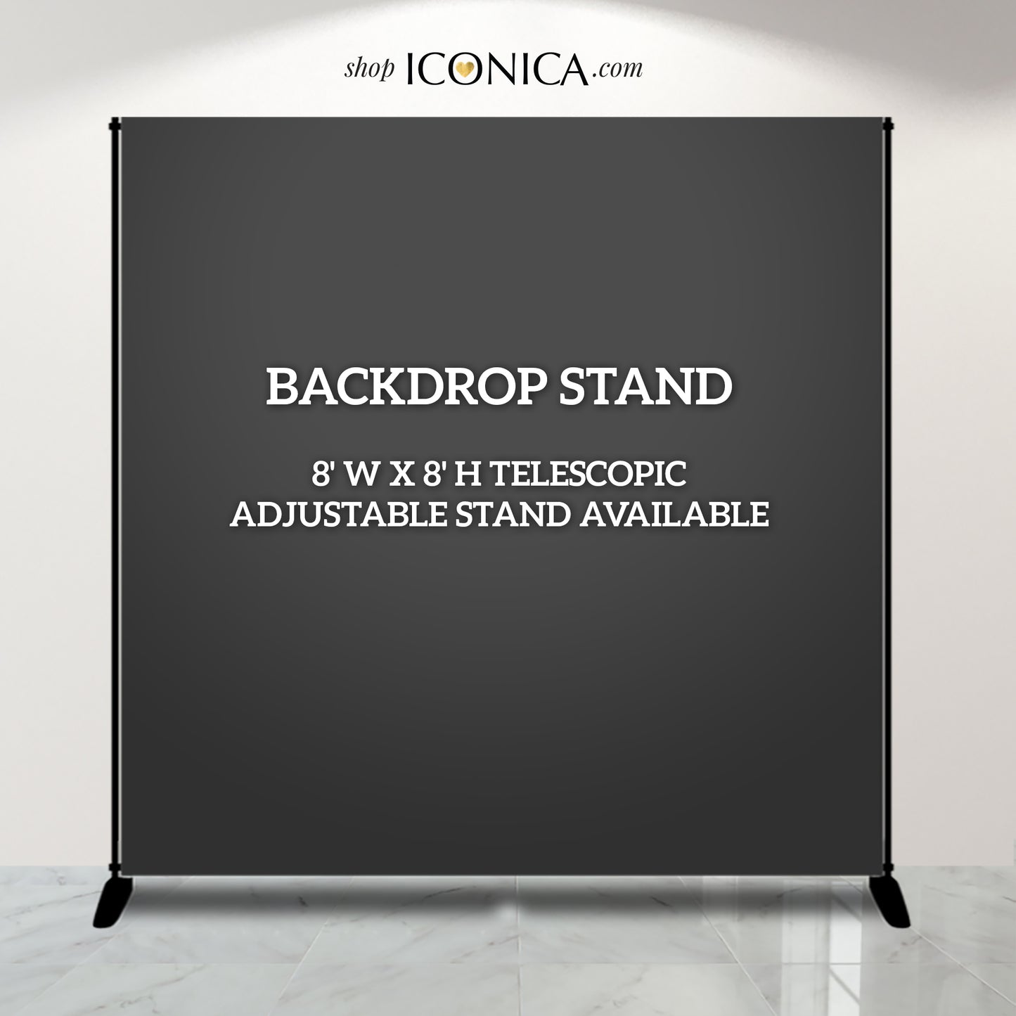 Telescopic Backdrop Stand ADD-ON, Upgrade your Backdrop purchase, 8'x8' or 8'x10' backdrop stand, A la Carte
