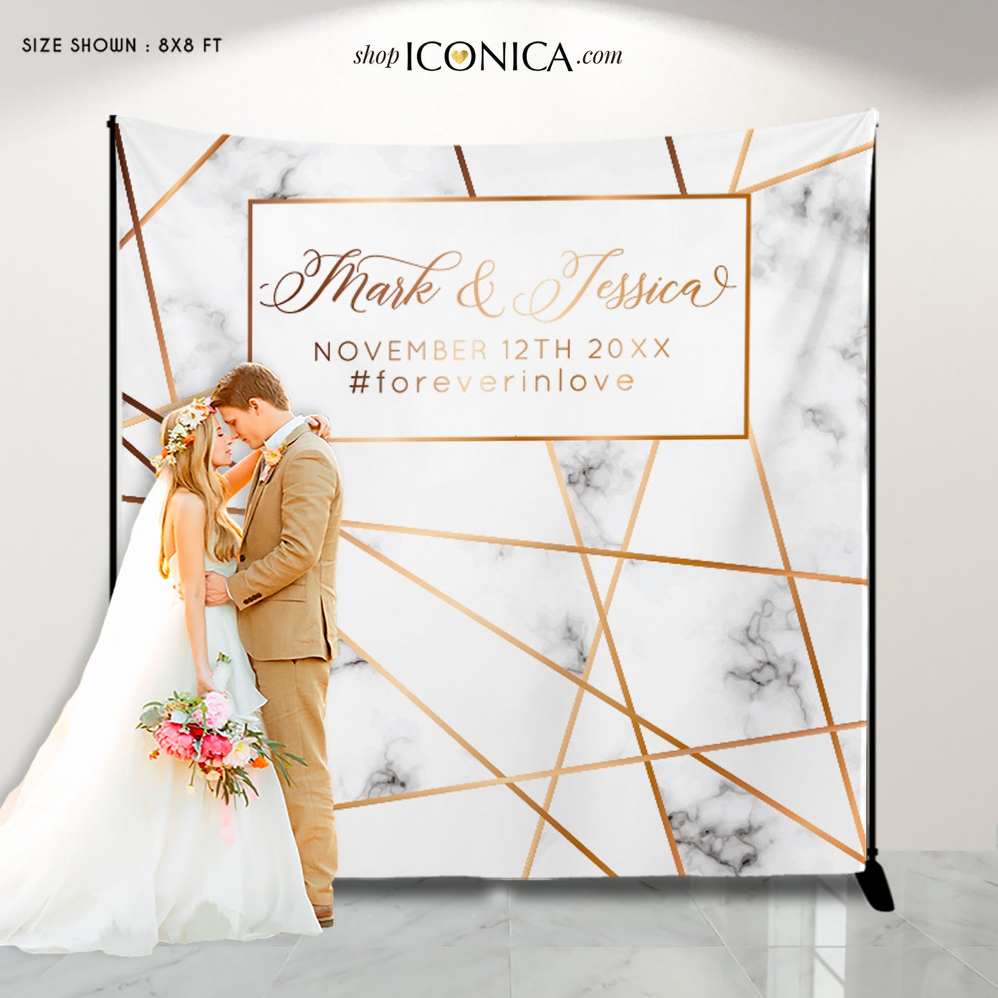 Wedding Invitation Marble Invitation Gold Invitations Printed Cards Aimee - Marble Geometric Collection