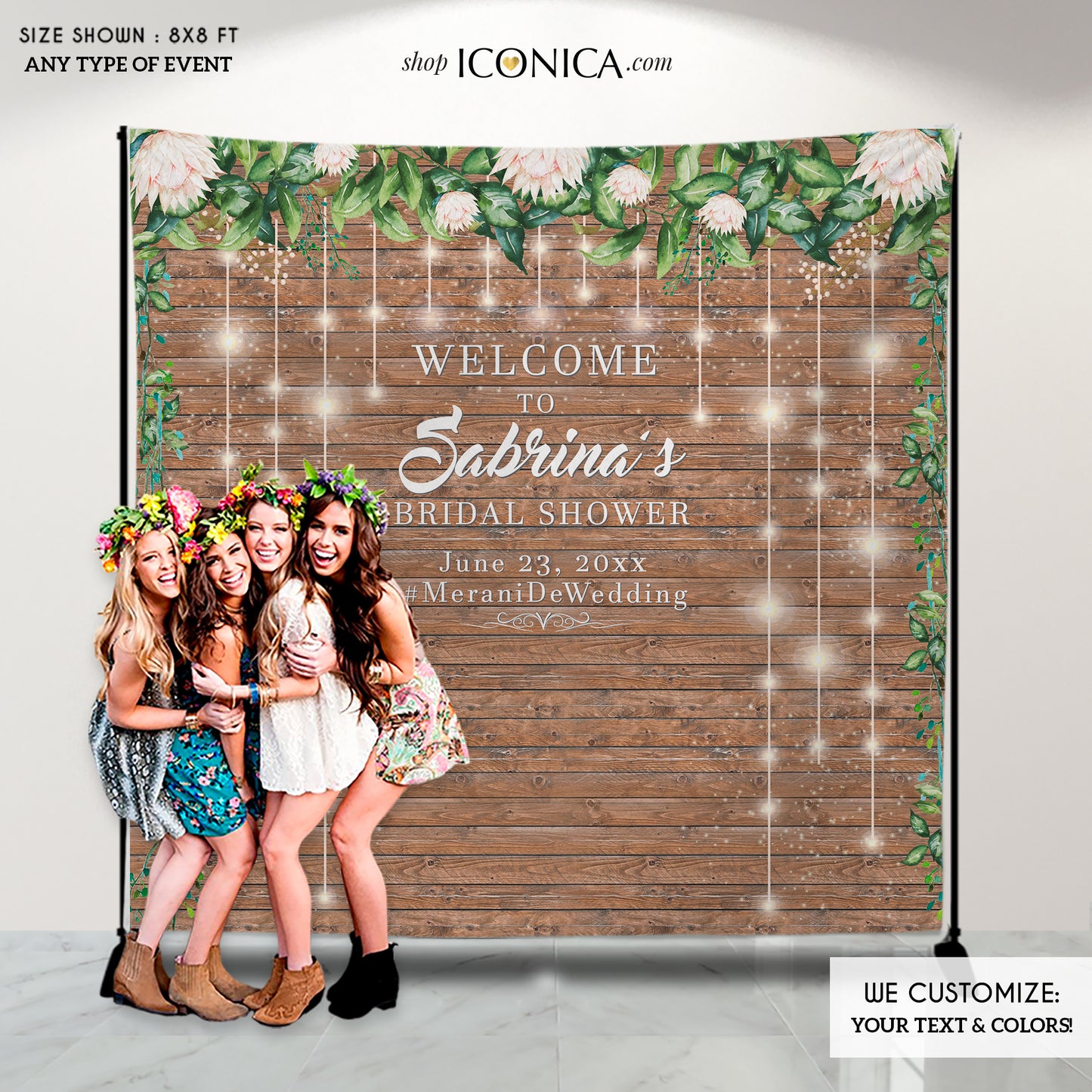 Rustic Engagement party backdrop, Fabric Backdrop, Wedding backdrop, Rustic wedding backdrop,photo backdrop, BWD0015