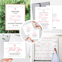 Load image into Gallery viewer, First Communion Invitation Girl Elegant Event Paper Set, Classic and Simple Chalice and Doves Communion Collection, Any Religious Event
