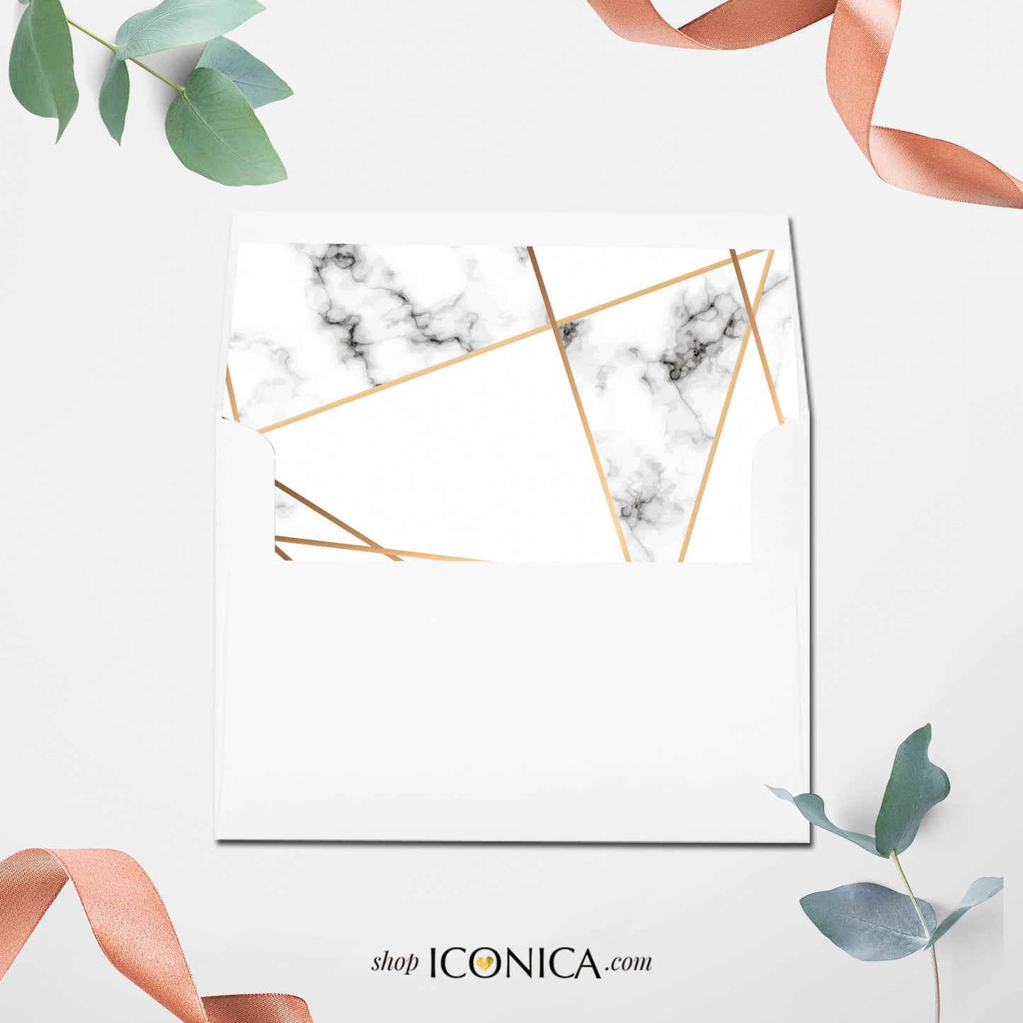 Wedding Invitation Marble Invitation Gold Invitations Printed Cards Aimee - Marble Geometric Collection