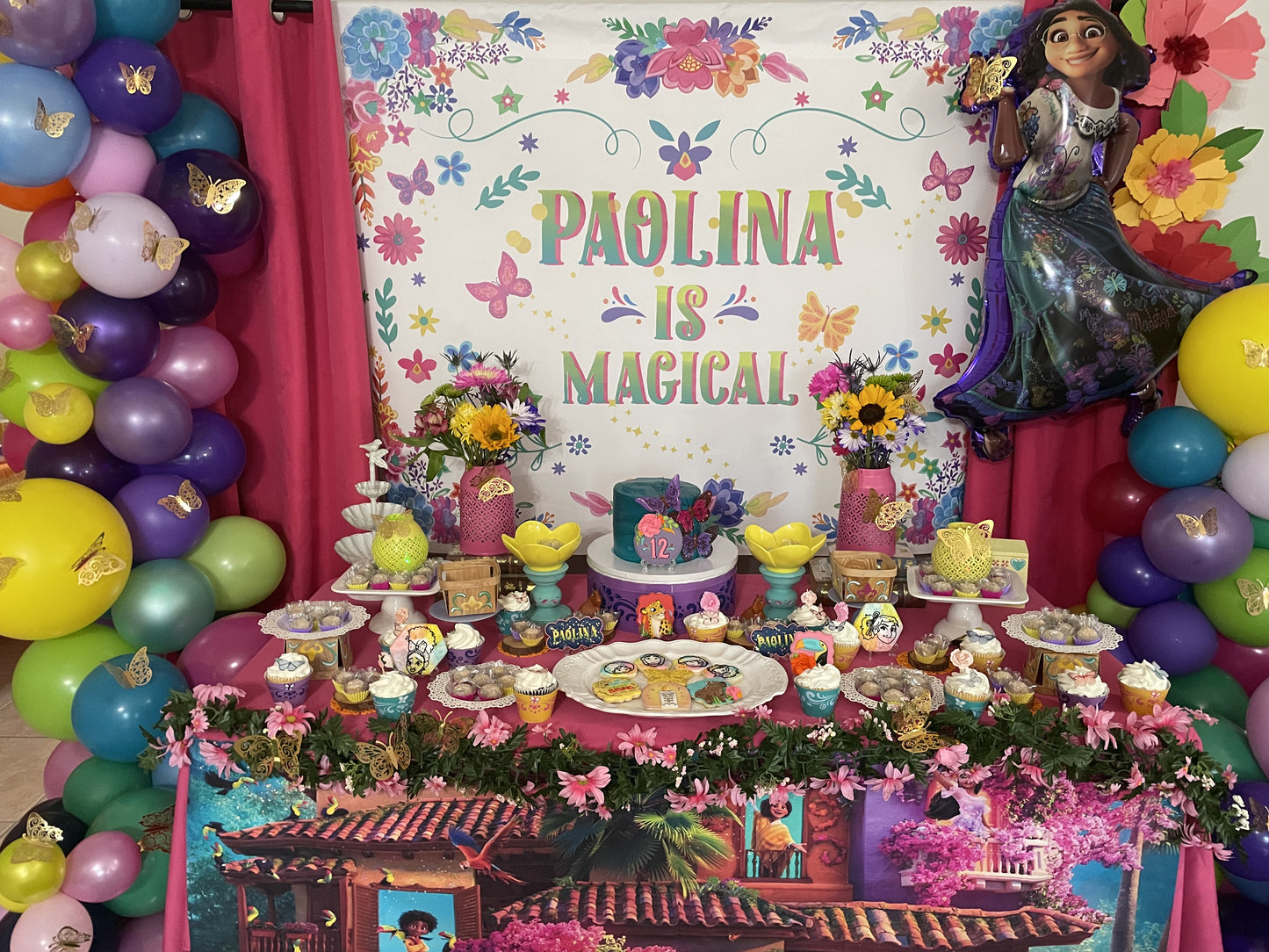 Magical Birthday Backdrop Fabric with Encanto, Magical Birthday Party Kids