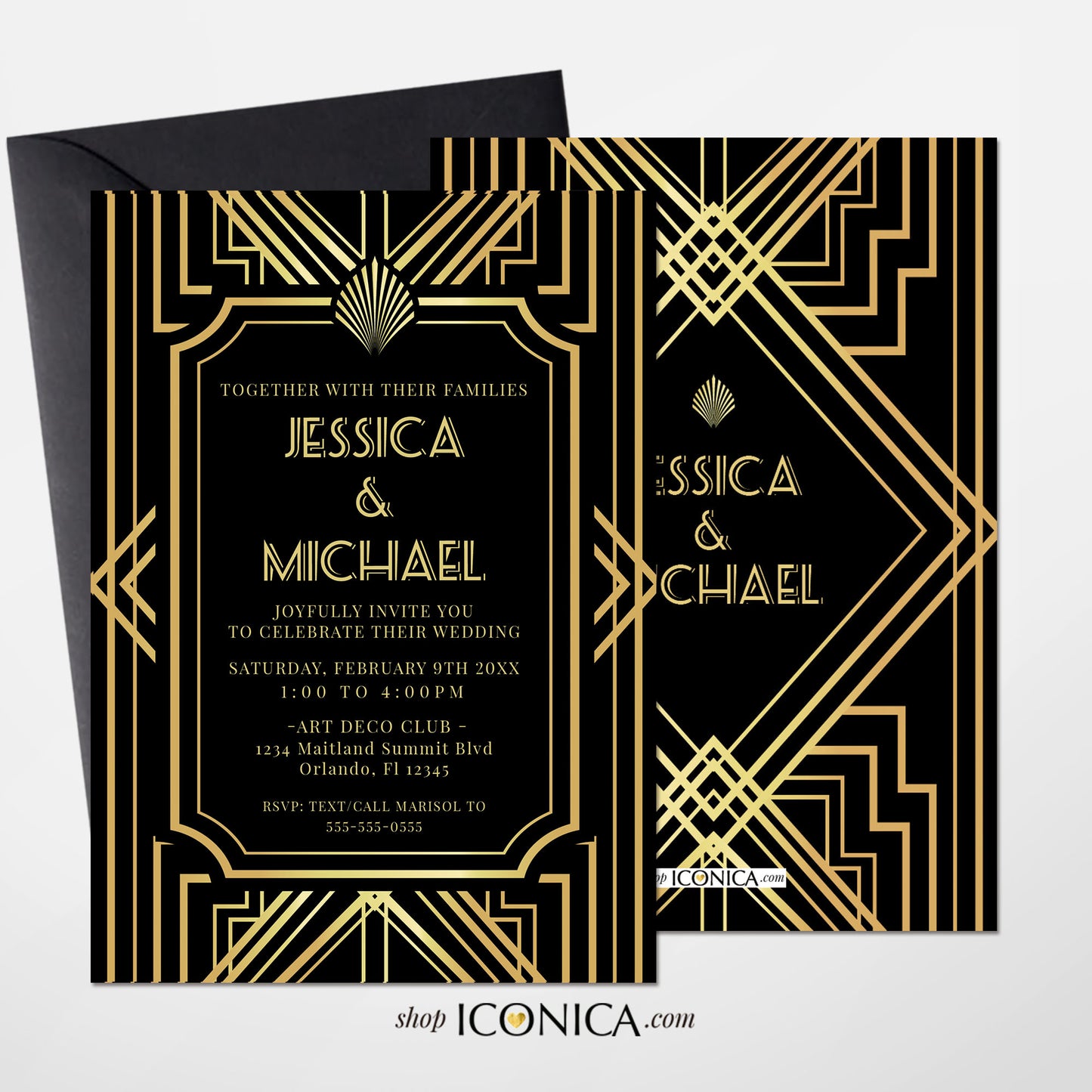 Roaring 20's Invitations Art Deco invitations, Great Gatsby Party Invitation Elegant Wedding party invitations {Gatsby Collection}