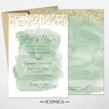 Load image into Gallery viewer, Wedding Invitation Watercolor Sage Invitation Shower Invitations Printed Cards Watercolor Sage Collection
