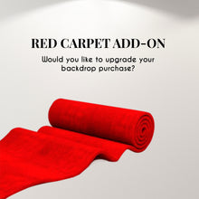 Load image into Gallery viewer, Upgrade your Backdrop purchase with a Red Carpet  - 8&#39;x3&#39; Red Carpet, 10&#39;x3&#39; Red Carpet, 12&#39;x4&#39; Red Carpet

