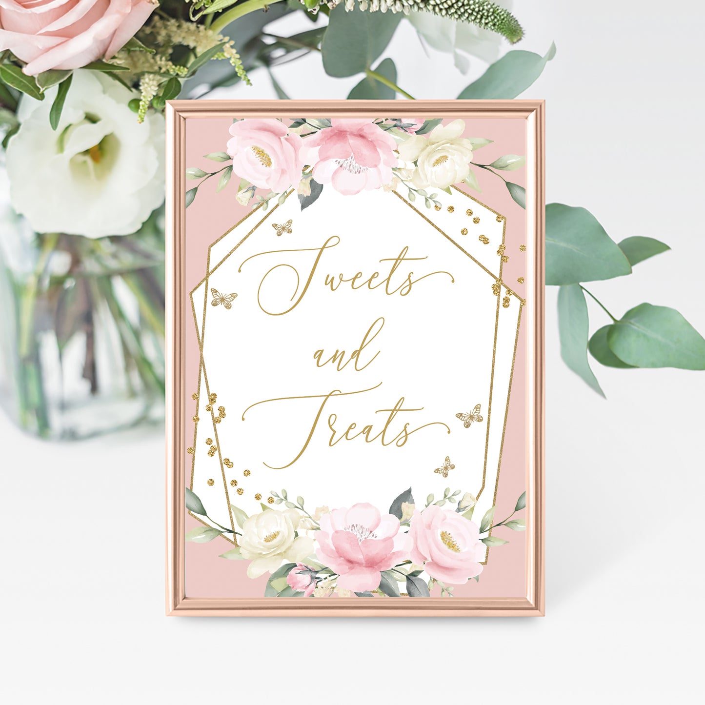 First Communion Invitation Girl Elegant Event Paper Set, Pink Floral and Butterflies Communion Collection, Any Religious Event