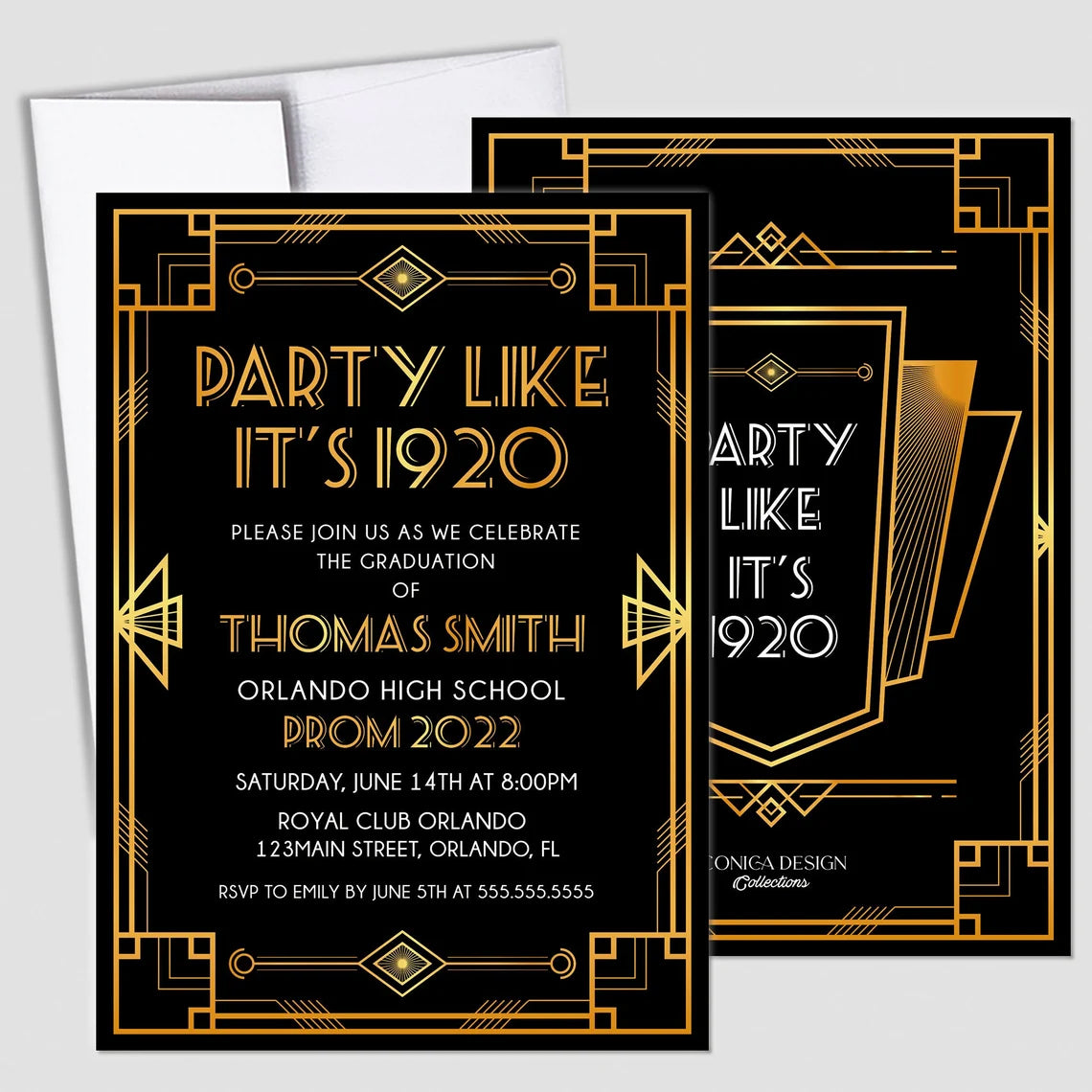 Roaring 20s Invitation Party like its 1920 theme graduation party invi – Iconica Design for Free Printable Blank Great Gatsby Invitation Template