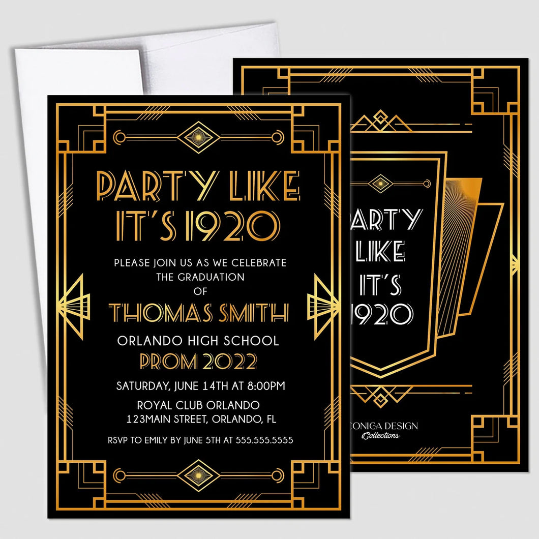 Roaring 20s Invitation Party like its 1920 theme graduation party invi – Iconica Design roaring-20s-invitation-party-like-its-1920-theme-graduation-party-invi-iconica-design