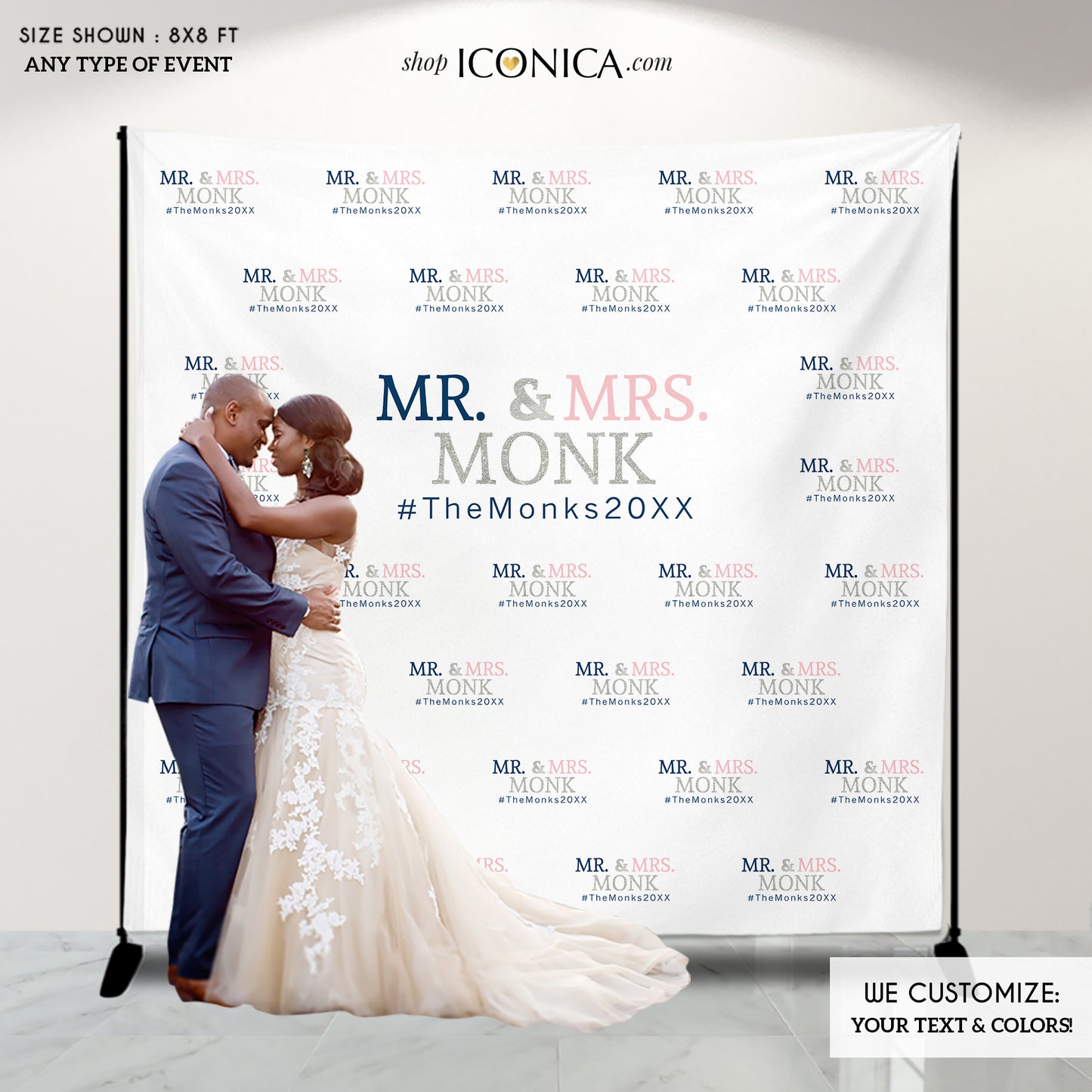 Photo Booth Backdrop, Custom Step And Repeat Backdrop, Engagement Party Banner, Wedding Backdrop Red Carpet, Printed BWD0014