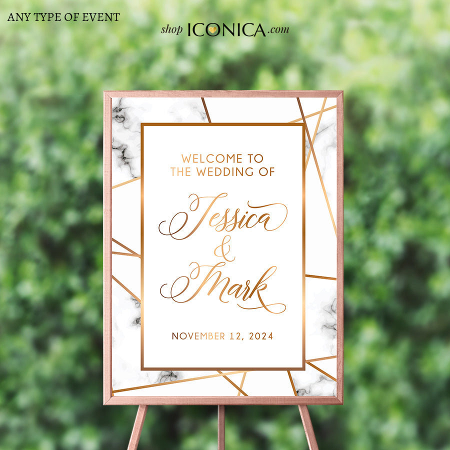 Wedding Invitation Marble Invitation Gold Invitations Printed Cards Aimee - Marble Geometric Collection
