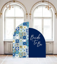 Load image into Gallery viewer, Wedding Arch Welcome Sign and Itinerary Large Wedding Sign Arched Panel with easel Entrance Sign Foam Board Custom text, color, Light Weight
