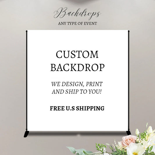 Custom Backdrop, Printed and Shipped Photo Backdrop, Any Color, Any Party Theme, Birthday Parties,Showers,Weddings,Corporate, A la carte